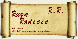 Ruža Radičić vizit kartica